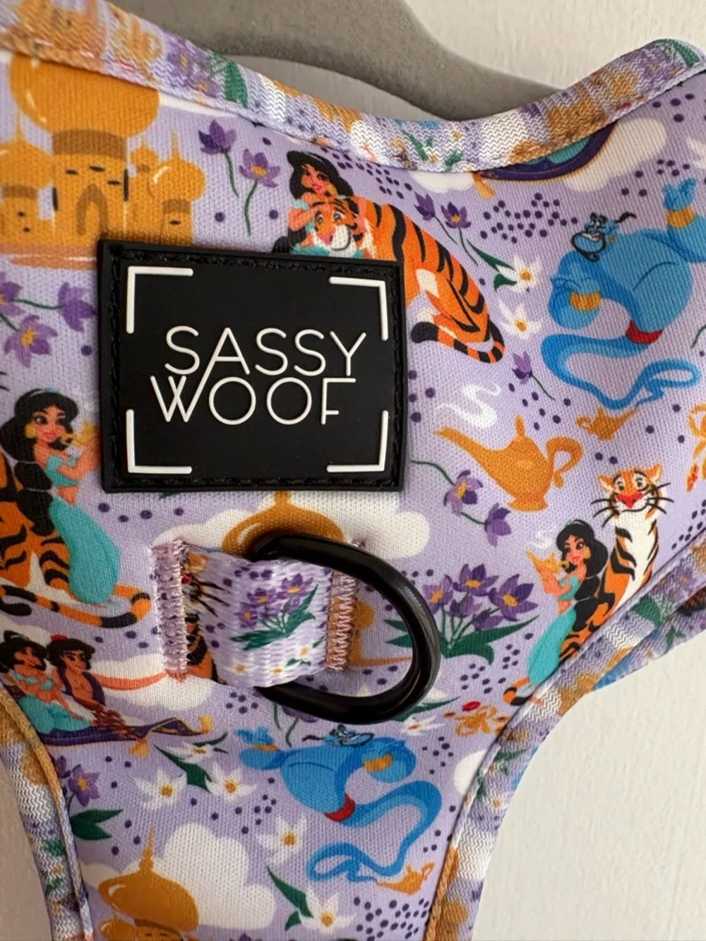 Sassy Woof X DISNEY'S JASMINE Lavender Dog Harness XL